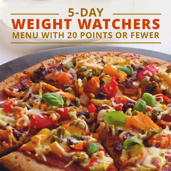 5 Day Weight Watchers Menus with Fewer Than 26 Points