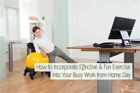 Exercises to improve posture and relieve tension at work – incorporating fitness into your work routine. 